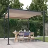 Image de vidaXL Tonnelle de Jardin avec Toit Rétractable Tente de Réception Belvédère Chapiteau Pavillon de Patio Terrasse Balcon 318536