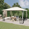 Image de vidaXL Tonnelle avec Parois et Toit Double Belvédère de Terrasse Pavillon de Patio Tente de Réception Chapiteau dExtérieur 318543