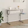 Image de vidaXL Bureau dartisanat blanc et gris 110x53x(58-87) cm 340928