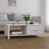 Image de vidaXL Table basse HAMAR Blanc 100x55x35 cm Bois massif de pin 340453