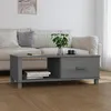Image de Table basse HAMAR Gris foncé 100x55x35 cm Bois massif de pin - VIDAXL - Contemporain - Design