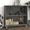 Image de vidaXL Buffet HAMAR Gris foncé 85x35x80 cm Bois massif de pin 340502