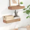Image de vidaXL Étagères Murales 2 pcs Tablettes avec Rangement Suspendues Meubles de Salon Chambre à Coucher 40x15x4 cm 340754