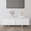 Image de vidaXL Meuble TV Blanc 120 × 30 × 40.5 cm Aggloméré