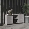 Image de vidaXL Meuble TV Armoire de Télévision avec Portes et Compartiments Meuble Télé avec Rangement Salle de Séjour Gris Béton 809795