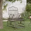 Image de vidaXL Banc coulissant 61 cm Noir Acier 318834