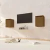 Image de vidaXL Armoires murales 2 pcs Marron miel 30x30x40 cm Pin massif