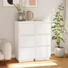 Image de vidaXL Buffets 2 pcs Blanc 32x34x75 cm Bois massif de pin
