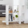 Image de vidaXL Bibliothèque-Séparateur de pièce Blanc brillant 100x30x87 cm 811553