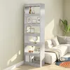 Image de Bibliothèque - vidaXL - 60x30x198 cm - Gris béton - Design contemporain - Séparateur de pièce