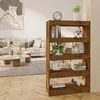 Image de vidaXL Bibliothèque/Séparateur de pièce Chêne fumé Bois dingénierie 813620