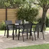 Image de vidaXL Chaises empilables de jardin 4 pcs Noir Tissu textilène 318780