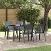Image de vidaXL Chaises empilables de jardin 4 pcs Gris Tissu textilène 318781