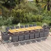 Image de vidaXL Ensemble à Dîner de Jardin Coussins 19 pcs Mobilier de Salle à Manger Table et Chaises de Repas Terrasse Patio 3095660
