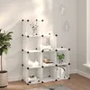 Image de vidaXL Cubes de rangement 9 pcs Transparent PP 340551