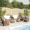 Image de vidaXL Salon de Jardin 8 pcs avec Coussins Meubles dExtérieur Mobilier de Patio Meubles de Terrasse Mobilier de Jardin 3095943