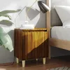 Image de vidaXL Table de chevet avec pieds en bois Chêne marron 40 x 30 x 50 cm (I x P x H) 8.7kg