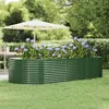 Image de vidaXL Lit Surélevé de Jardin Pot à Fleurs Boîte à Plantes Lit Surélevé Patio Jardin Terrasse Extérieur Vert 291x140x68 cm 319098