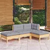 Image de vidaXL Bois de Pin Massif Salon de Jardin 4 pcs avec Coussins Mobilier de Patio Meubles dExtérieur Mobilier de Jardin 3096285