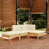Image de vidaXL Bois de Pin Massif Salon de Jardin 4 pcs avec Coussins Mobilier de Patio Meubles dExtérieur Mobilier de Jardin 3096286