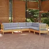 Image de vidaXL Bois de Pin Massif Salon de Jardin 6 pcs avec Coussins Mobilier de Patio Meubles dExtérieur Mobilier de Jardin 3096682