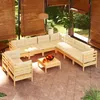 Image de vidaXL Bois de Pin Massif Salon de Jardin 10 pcs avec Coussins Mobilier de Patio Meubles dExtérieur Mobilier de Jardin 3096905