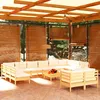 Image de vidaXL Bois de Pin Massif Salon de Jardin 13 pcs avec Coussins Mobilier de Patio Meubles dExtérieur Mobilier de Jardin 3097277