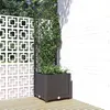Image de vidaXL Jardinière avec treillis Noir 40x40x136 cm PP