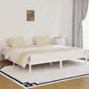 Image de vidaXL Cadre de lit Bois massif de pin 200x200 cm Blanc 810451