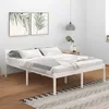 Image de vidaXL Lit pour personne âgée blanc 160x200 cm bois de pin massif 810625