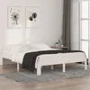 Image de vidaXL Cadre de Lit Cadre à Lattes sur Pied Lit Adulte Sommier à Lattes Meuble de Chambre à Coucher Lit Double 140x190 cm 810346