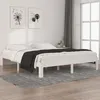 Image de vidaXL Cadre de lit Blanc Bois de pin massif 160x200 cm 810376