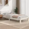 Image de vidaXL Cadre de lit sans matelas blanc bois de pin massif 90x200 cm 810481