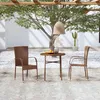 Image de vidaXL Ensemble de Salle à Manger de Jardin 3 pcs Ensemble à Dîner de Patio Mobilier de Repas dExtérieur Terrasse Résine 3098027