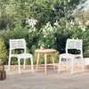 Image de 317729 vidaXL Chaises de jardin 2 pcs Blanc Polypropylène