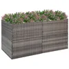 Image de vidaXL Jardinière Gris 157x80x80 cm Résine tressée 319178