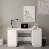 Image de vidaXL Bureau Blanc 140x50x75 cm Bois massif de pin 814325