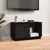 Image de vidaXL Meuble TV Noir 74x35x44 cm Bois de pin massif814338