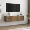 Image de vidaXL Armoire murale TV Chêne fumé 120x30x30 cm Bois dingénierie 815099