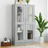 Image de Armoire à vitrine - vidaXL - Sonoma - Gris - Bois dingénierie - 825x305x150cm