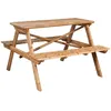 Image de vidaXL Table de pique-nique 115x115x81 cm Bambou 341754