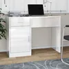 Image de vidaXL Bureau avec tiroir et armoire Blanc brillant 100x40x73 cm 342655
