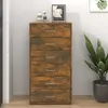 Image de Buffet - VIDAXL - 50x34x96 cm - Chêne Fumé - 6 Tiroirs - Design Contemporain