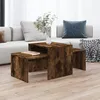 Image de vidaXL Ensemble table basse Chêne fumé 100x48x40 cm Bois dingénierie 815546