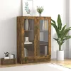 Image de vidaXL Armoire à vitrine Chêne fumé 825x305x115 cm Bois dingénierie 815618