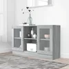 Image de 815628 vidaXL Armoire à vitrine Sonoma gris 120x305x70 cm Bois dingénierie