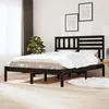 Image de vidaXL Cadre de lit sans matelas noir bois de pin massif 140x190 cm 3101007