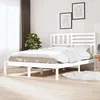 Image de vidaXL Cadre de lit sans matelas blanc bois de pin massif 140x200 cm 3101024