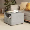 Image de vidaXL Table basse Gris béton 55x55x40 cm Bois dingénierie 810930