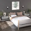 Image de vidaXL Tables de chevet murales 2 pcs Gris béton 810944